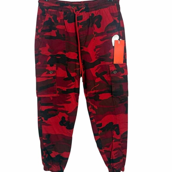 Camo Cargo Jogger, C'Est Toi, NEW with tag, Medium, RED - Picture 1 of 6